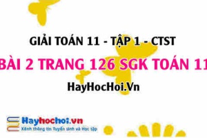 Giải bài 2 trang 126 Toán 11 tập 1 SGK Chân trời sáng tạo